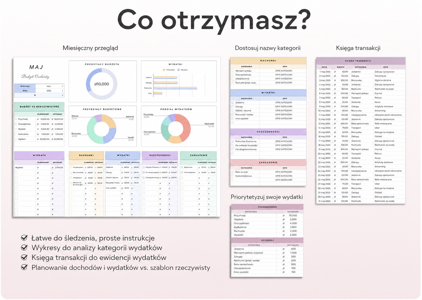 Przejrzysty Budżet Domowy - Szablon Arkusza Google Sheets