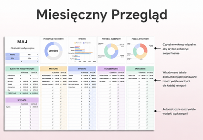 Przejrzysty Budżet Domowy - Szablon Arkusza Google Sheets